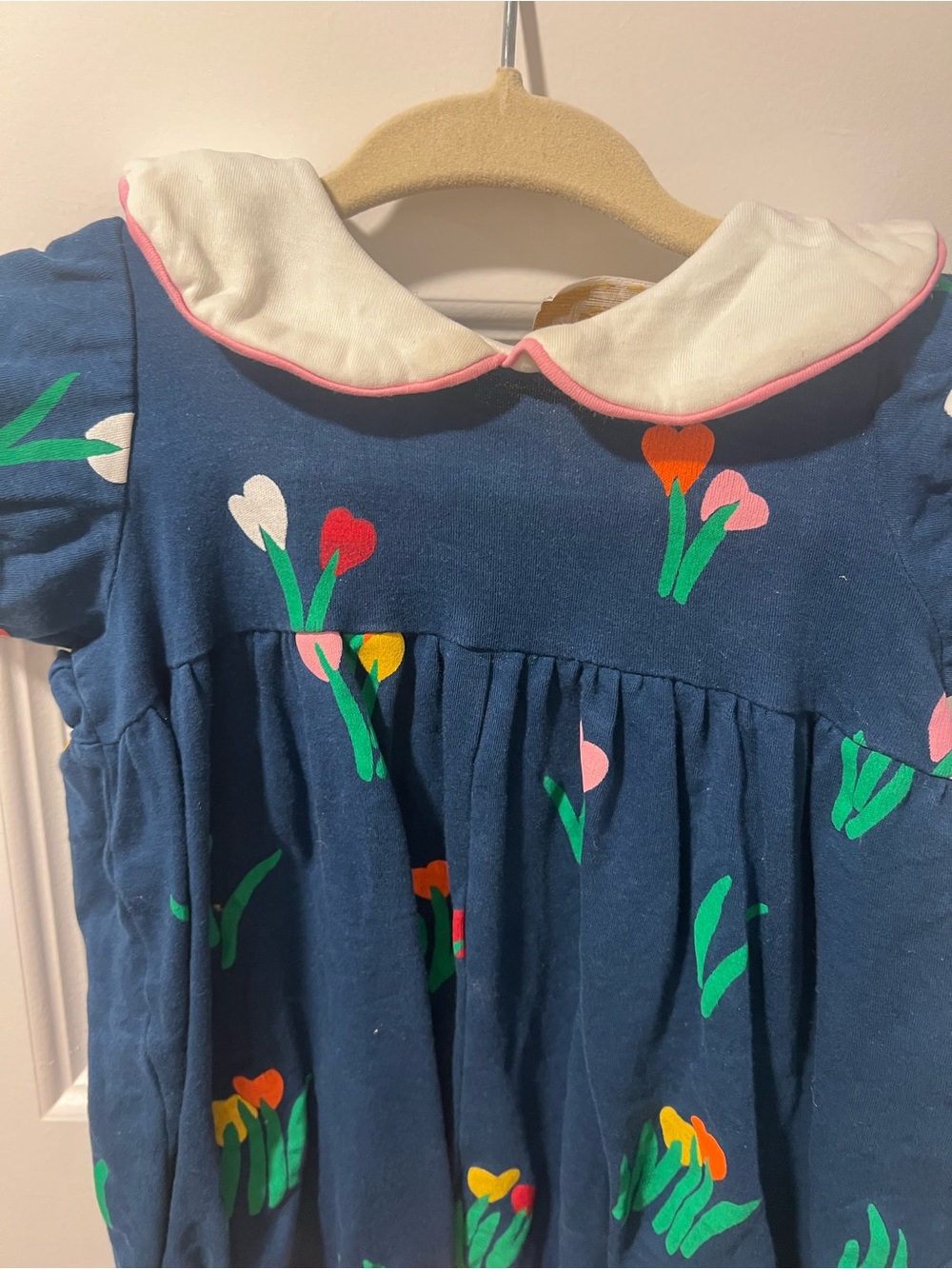 The Beaufort Bonnet Company navy tulip Peter collar bubble